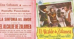 EL ALCALDE DE ZALAMEA. MANUEL LUNA, ALFREDO MAYO. CINE COLISEUM, TARRAGONA (Cine/Folletos de Mano...
