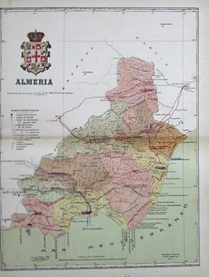 MAPA DE LA PROVINCIA DE ALMERÍA. DEL ATLAS DE LAS PROVINCIAS. ANTONIO MARTÍN EDITOR. B, S/F. (Col...