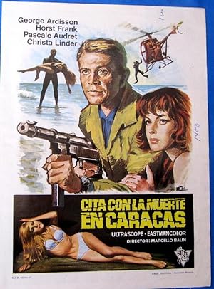 PRESS BOOK. CITA CON LA MUERTE EN CARACAS. GEORGE ARDISSON, DIR. MARELO BALDI, 1967. (Cine/Guías ...