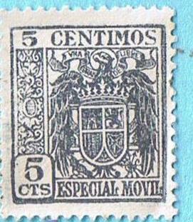 ESPECIAL MÓVIL 5 CÉNTIMOS. ESCUDO ESTADO ESPAÑOL (Filatelia - Sellos/España/Estado Español - De 1...