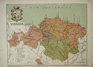 MAPA DE LA PROVINCIA DE VIZCAYA. BENITO CHÍAS. ALBERTO MARTIN EDITOR. BCN. PRINCIPIOS SIGLO XX. (...