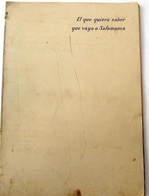 SALAMANCA. LA NUEVA UNIVERSIDAD ESPAÑOLA. PUBLICACIONES ESPAÑOLAS. MADRID, 1947. (Coleccionismo P...