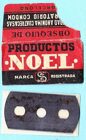 HOJA DE AFEITAR. PRODUCTOS NOEL. OBSEQUIO DE SOCIEDAD ANONIMA CUATRECASAS. LABORATORIO CONDOM, S/...