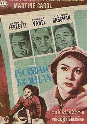 ESCÁNDALO EN MILÁN. CINE MODERNO (TARRAGONA 1957) MARTINE CAROL, GABRIELE FERZETTI, VITTORIO GASS...
