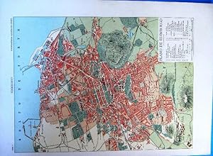 PLANO DE EDIMBURGO, EDINBURGH, REINO UNIDO. ENCICLOPEDIA ILUSTRADA SEGUÍ, 1905/10'S (Coleccionism...