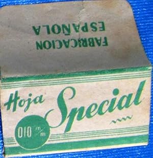 HOJA DE AFEITAR. HOJA SPECIAL. FBTE. J.V.V. ESPAÑOLA. (Antigüedades/Antigüedades Técnicas y Cient...