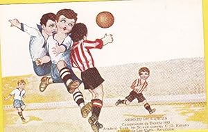 REMATE DE CABEZA. FÚTBOL CAMPEONATO DE ESPAÑA 1923. A. CLUB DE BILBAO CONTRA C.D. EUROPA. BARCELO...