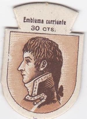 AUXILIO SOCIAL. EMBLEMA CORRIENTE 30 CTS. SERIE N. Nº 1. COSME DAMIAN CHURRUCA. MARINO ESPAÑOL. (...