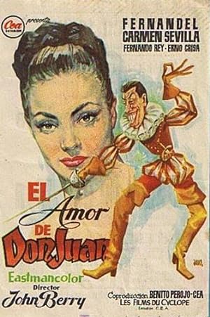 EL AMOR DE DON JUAN. CINE COLISEUM. FERNANDEL, CARMEN SEVILLA, FERNANDO REY. JANO (Cine/Folletos ...