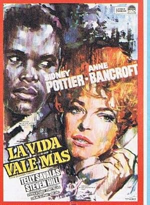 LA VIDA VALE MAS. SIDNEY POITIER, ANNE BANCROFT. MAC. CINE TARRAGONA, TARRAGONA 1967 (Cine/Follet...