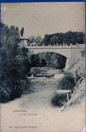 ZARAGOZA. EL RIO HUERVA. 1213 AGUSTÍN ALLUÉ, ZARAGOZA. (Postales/España Antigua (hasta 1939)/Aragón)