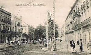 SEVILLA. CALLE DE LOS REYES CATÓLICOS. HAUSER Y MENET. (Postales/España Antigua (hasta 1939)/Anda...
