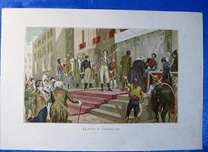 LÁMINA CON LA IMAGEN DE LA JUNTA DE CÁDIZ EN 1810, S/F. (Arte/Láminas Antiguas)