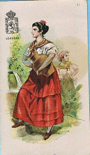 MUJER DE CORDOBA. CROMOLITOGRAFIA DE LUIS LABARTA.PRINCIPIOS SIGLO XX. CHOCOLATE JAIME BOIX. (Pos...