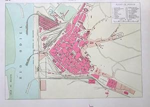 PLANO Y FOTOS DE LA CIUDAD DE HUELVA, MAPAS DE LA PROVINCIA. ENCICLOPEDIA. ILUSTR. SEGUÍ, 1905/10...