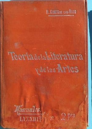 TEORIA DE LA LITERATURA Y DE LAS ARTES. H. GINER DE LOS RIOS. MANUALES SOLER. BARCELONA, S/F.