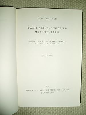 Waltharius - Ruodlieb - Märchenepen : Lateinische Epik des Mittelaters mit deutschen Versen