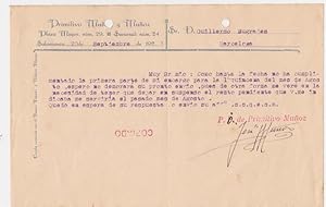 CARTA COMERCIAL. PRIMITIVO MUÑOZ Y MULOZ. SALAMANCA, 1923 (Coleccionismo Papel/Documentos/Cartas ...