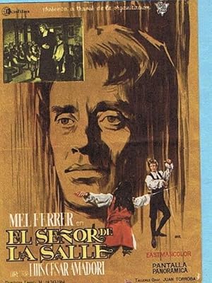 EL SEÑOR DE LA SALLE. MEL FERRER. LUIS CESAR AMADORI. CINE CAPITOL, TARRAGONA, 1965 (Cine/Folleto...