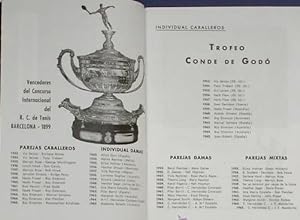 TROFEO CONDE DE GODÓ XIV AÑO. BARCELONA DEL 16 AL 22 DE MAYO DE 1966. (Coleccionismo Deportivo/Do...