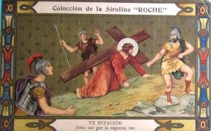 VÍA CRUCIS. VII ESTACIÓN. JESÚS CAE POR SEGUNDA VEZ. COLECCIÓN DE LA SIROLINE ROCHE. (Coleccionis...