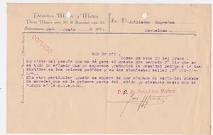 CARTA COMERCIAL. PRIMITIVO MUÑOZ Y MULOZ. SALAMANCA, 1923 (Coleccionismo Papel/Documentos/Cartas ...