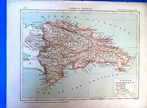 MAPA DE REPÚBLICA DOMINICANA. ENCICLOPEDIA ILUSTRADA SEGUÍ, 1905/10'S (Coleccionismo Papel/Mapas ...