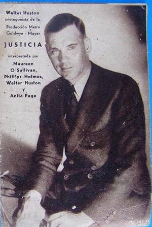 JUSTICIA, 1932. WALTER HUSTON, MAUREEN O' SULLIVAN. PHILLIPS HOLMES, ANITA PAGE. DIR. W.S. VAN DY...