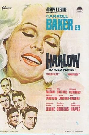 HARLOW (LA RUBIA PLATINO) CARROLL BAKER. CINE MODERNO, TARRAGONA 1966 (Cine/Folletos de Mano/Drama)