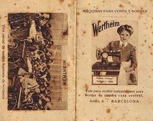 WERTHEIM. VALE PARA RECIBIR INSTRUCCIONES PARA BORDAR EN NUESTRA CASA CENTRAL, BARCELONA, 1932. (...