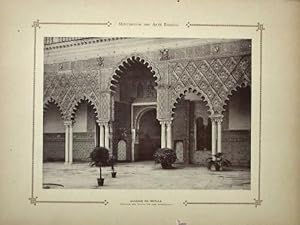 MONUMENTOS DEL ARTE ESPAÑOL. ALCÁZAR DE SEVILLA. DETALLE DEL PATIO DE LAS DONCELLAS. 1917. (Posta...