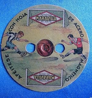 AFÉITESE CON HOJA DE ACERO MAGNÉTICA MARAVILLA. JUEGO DE FÚTBOL, HOJA DE AFEITAR MARAVILLA,SIN FE...