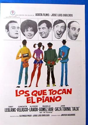 PRESS BOOK. LOS QUE TOCAN EL PIANO. TONY LEBLANC, CONCHITA VELASCO, ALFREDO LANDA, 1968. (Cine/Gu...