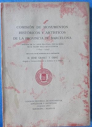 COMISIÓN DE MONUMENTOS HISTÓRICOS Y ARTÍSTICOS DE LA PROVINCIA DE BARCELONA, 1947.