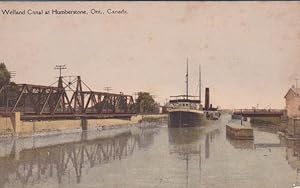 WELLAND CANAL AT HUMBERSTONE, ONT. CANADA. H. J. MAHAFFEY. NO CIRCULADA. REVERSO DIVIDIDO. S/F (P...