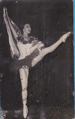 AURORA PONS. FOTOGRAFÍA CON AUTÓGRAFO DE LA FAMOSA BAILARINA. 1957. BALLET (Música, Discos./Autóg...
