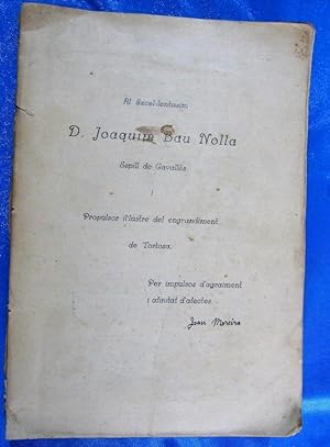 DEL FOLKLORE TORTOSÍ. JOAN. MOREIRA. IMPRENTA QUEROL, TORTOSA, 1934.