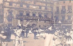 REUS. PLAÇA MERCADAL. PLAZA DE LA CONSTITUCIÓN. AYUNTAMIENTO. CARNAVAL. 1908 (Postales/España Ant...