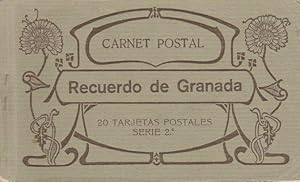 RECUERDO DE GRANADA. CARNET POSTAL. 20 TARJETAS POSTALES, SERIE 2ª. CASTAÑEIRA, ÁLVAREZ Y LEVENFE...