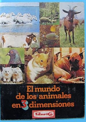 ÁLBUM COMPLETO. EL MUNDO DE LOS ANIMALES EN 3 DIMENSIONES. TRES DIMENSIONES. PANRICO, MADRID, 197...