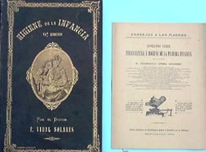 HIGIENE DE LA INFANCIA. POR EL DR. F. VIDAL SOLARES. 6ª EDICION AUMENTADA Y CORREGIDA. POST A 1887.