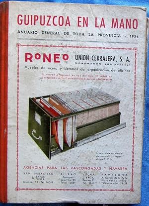 GUIPUZCOA EN LA MANO. ANUARIO GENERAL DE TODA LA PROVINCIA, 1954.