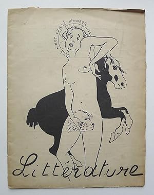 Seller image for Litterature 5. Nouvelle Srie, 1er Octobre 1922. Six Modified Print Ready-mades by Marcel Duchamp (Schwarz 23). Directeur Andr Breton. for sale by Roe and Moore