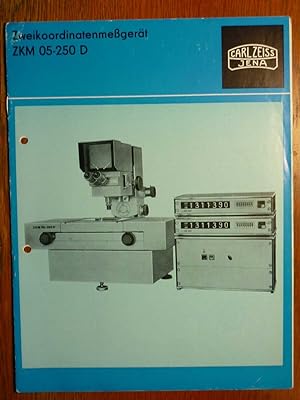 Zeiss Zweikoordinatenmessgerät ZKM 05-250 D - Original Verkaufsprospekt - Ausgabe 1980 - Drucksch...