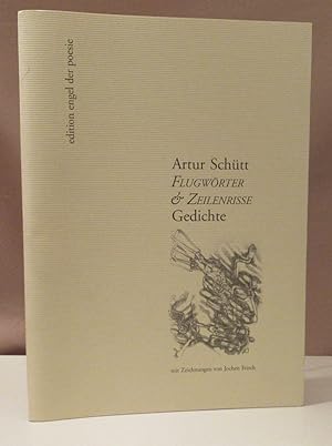 Bild des Verkufers fr Flugwrter & Zeilenrisse. Gedichte mit Zeichnungen von Jochen Frisch. zum Verkauf von Dieter Eckert