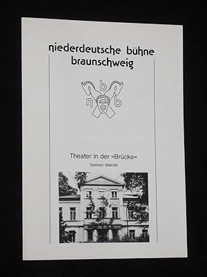 Seller image for Programmzettel Niederdeutsche Bhne Braunschweig/ Theater in der "Brcke" 1988/89. DAT DOKTERBOOK von Jens Exler. Insz.: Andreas Hartmann. Mit Klaus Scharenberg, Barbara Ohlendorf, Ulrike Brger, Gisela Lddecke, Werner Drebes, Harald Werner, Helmut Rentner, Renate Hofmeister for sale by Fast alles Theater! Antiquariat fr die darstellenden Knste