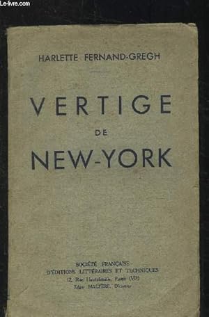 Imagen del vendedor de Vertige de New-York a la venta por Le-Livre