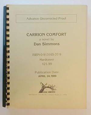 Immagine del venditore per Carrion Comfort by Dan Simmons (First Edition) Advance Uncorrected Proof venduto da Heartwood Books and Art