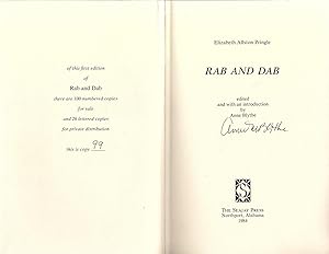 Image du vendeur pour Rab and Dab mis en vente par Alplaus Books