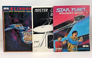 Seller image for STAR TREK, 3 Books from FASA: Klingon Ship Recognition Manual, Master Control Book, Star Fleet Intelligence Manual for sale by Underground Books, ABAA